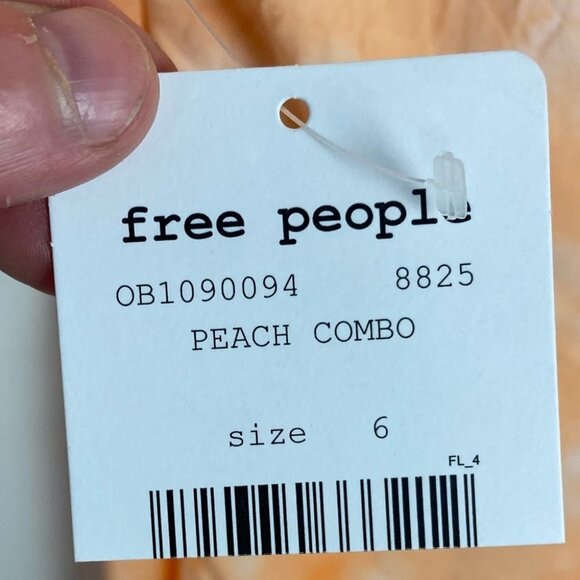 Nwt Free People Martine Flirt Tie Dye Mini Skirt Size 6 Peach New With Tags Boho - Picture 7 of 11